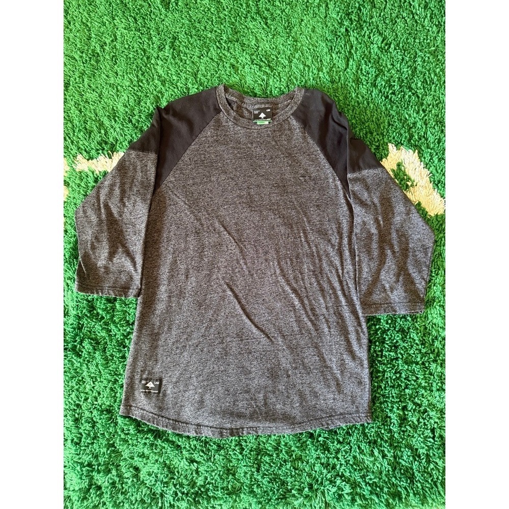 LRG Lifted Research Group Raglan Baseball T Shirt‎ Mens Size L Heather